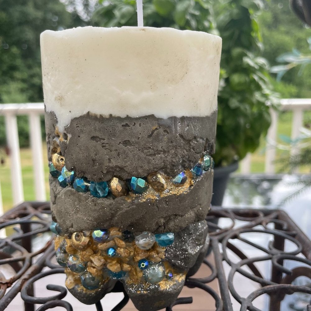 Swarovski Soy and Olive Oil Cement Candle
